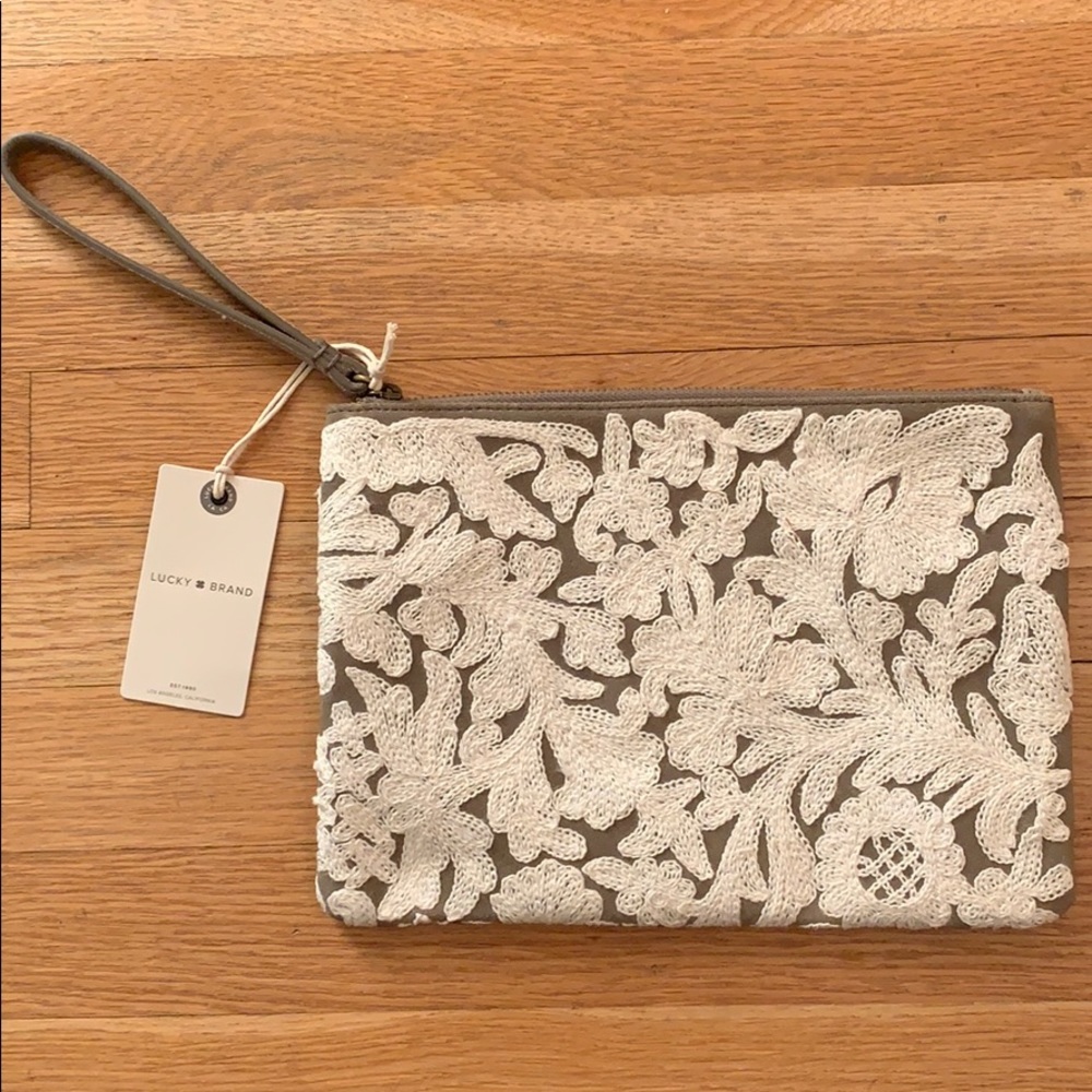 NWT Lucky Brand Embroidered Clutch